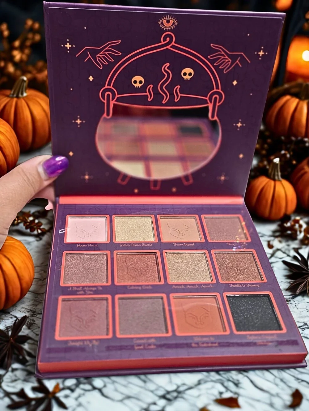 Disney Hocus Pocus Eyeshadow Palette + 2 Lip Balms Halloween Beauty Bundle